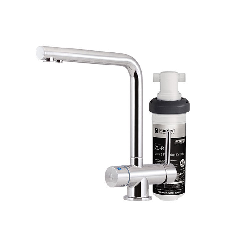Puretec Quick Twist Undersink Filter using Ultra Z Filtration Technology with Tripla™ T6 LED Mixer Tap