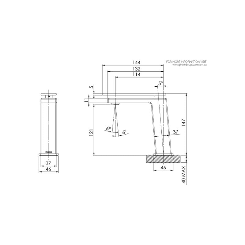 Phoenix ZIMI Basin Mixer Chrome